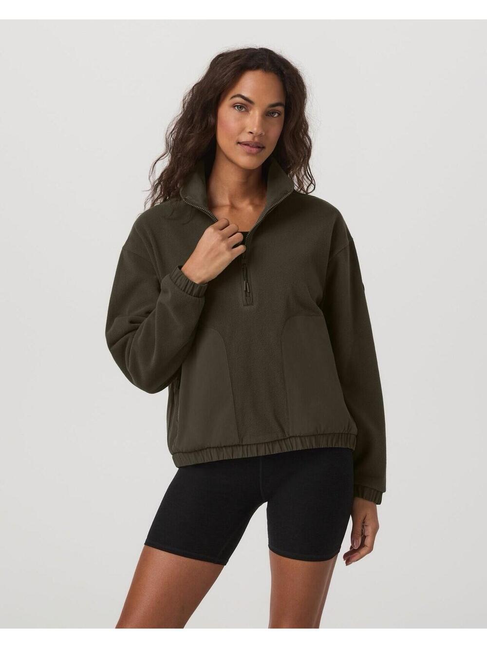 New Vuori Women's Aspen Half Zip In Olive Green Size XS $148